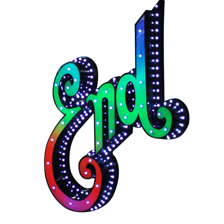 Colorful LED Letter Logo Store Window Display Light Customized 3D Letters