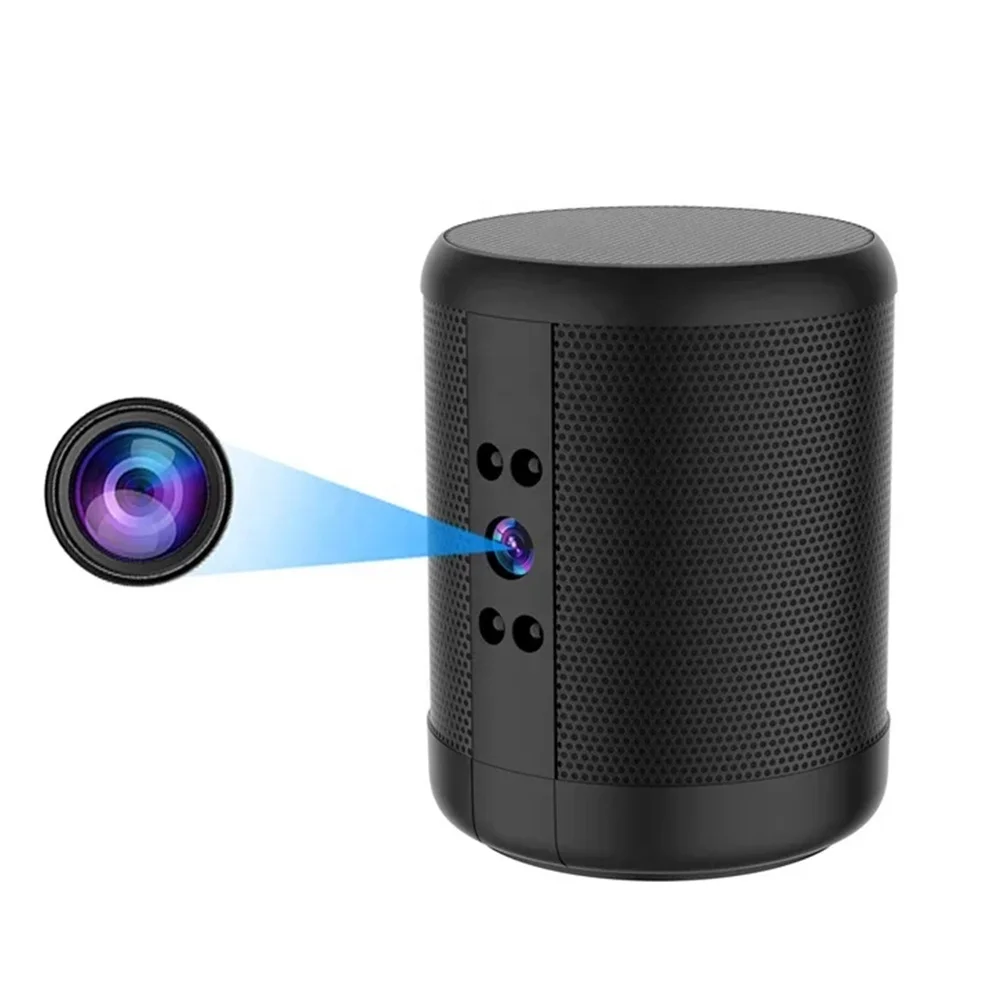 Portable Bluetooth Speaker Wireless Speaker with Mini Camera Two-way Audio Home Security Cam