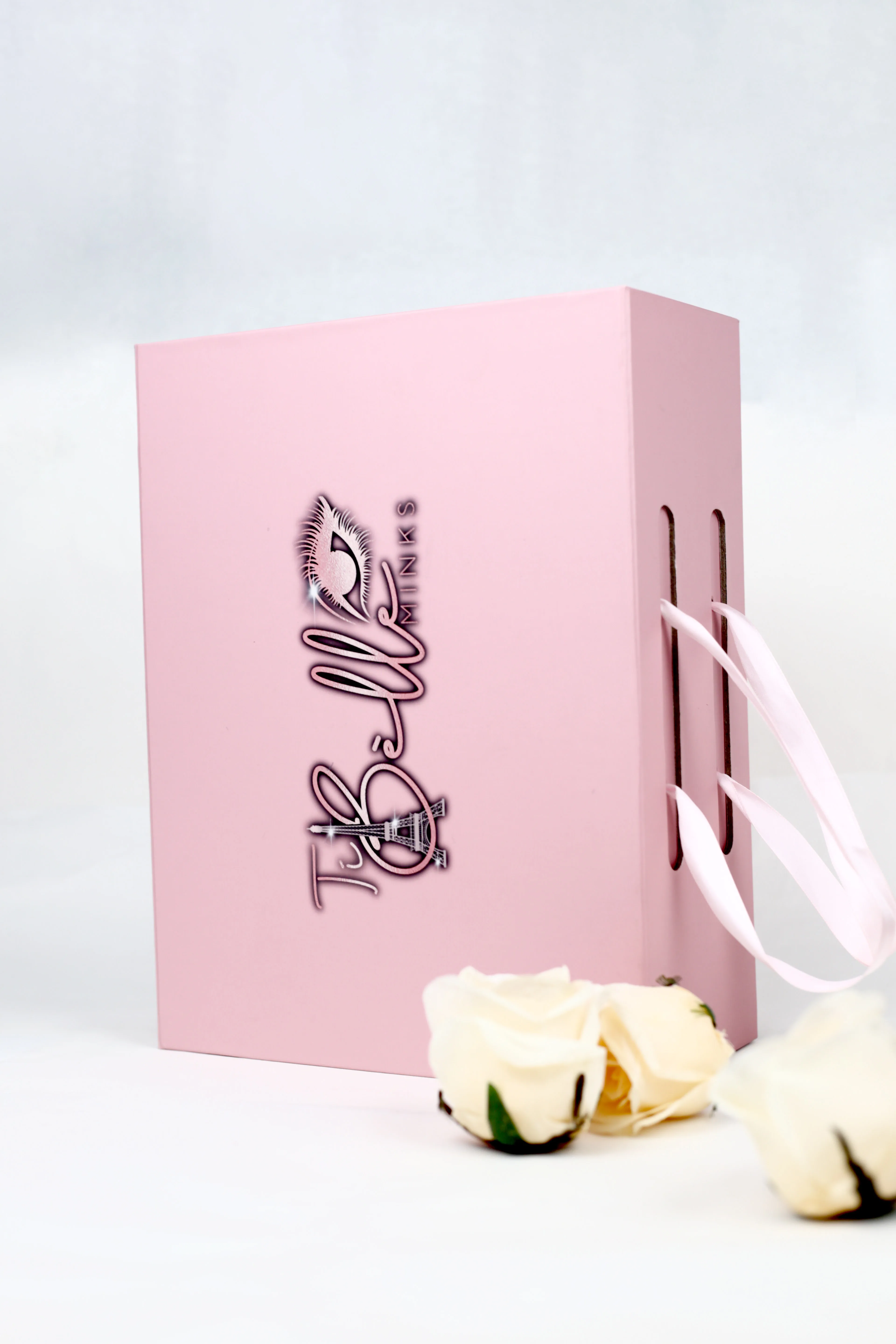 Magnet folding boxes with ribbons design luxury pink gift boxes foil logo for gift packaging packaging boxes for clothes