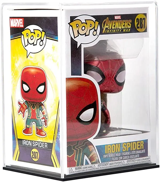 4Inch Figure Toy Acrylic Protector Black Base Lucite Marvele Funko POP Protector Anti UV Perspex Kids Collectibles Display Case