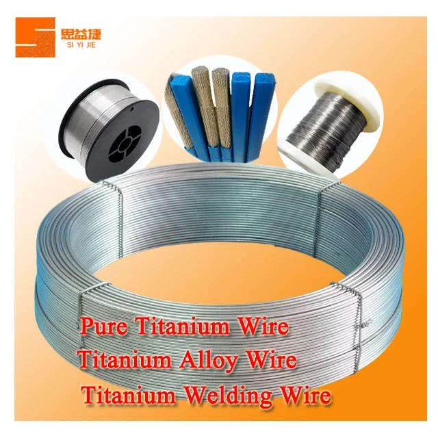 SIYIJIE 0.4mm 0.1mm GR1 GR2  Ti 6a4v Pure Titanium Wire / 7x7 Wire Titanium Welding Wire Price