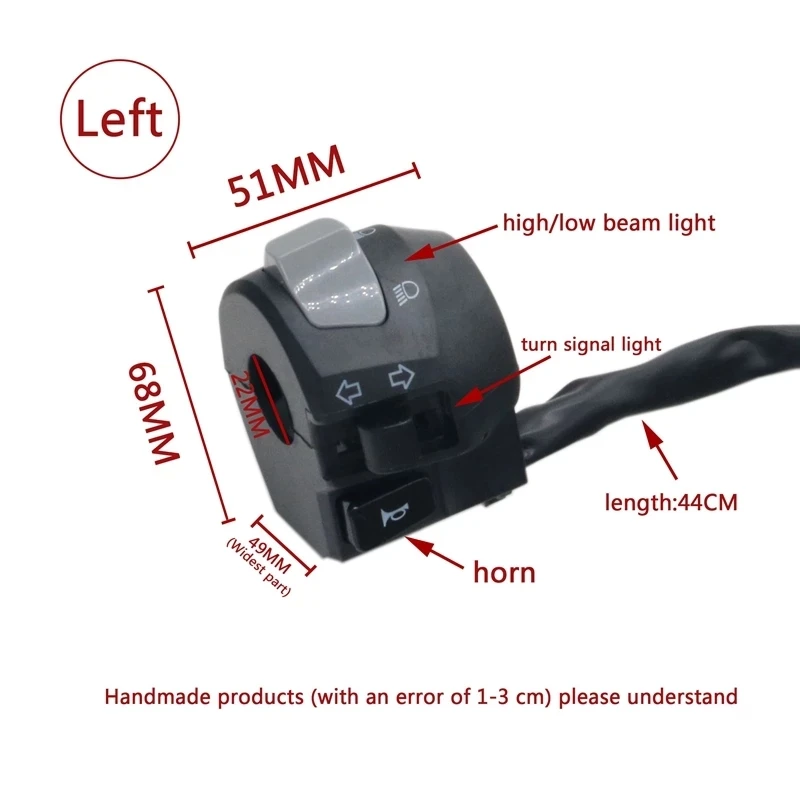 22mm Motorcycle Switches Horn Button Turn Signal Lamp Light Start Handlebar Controller Switch buttons switches