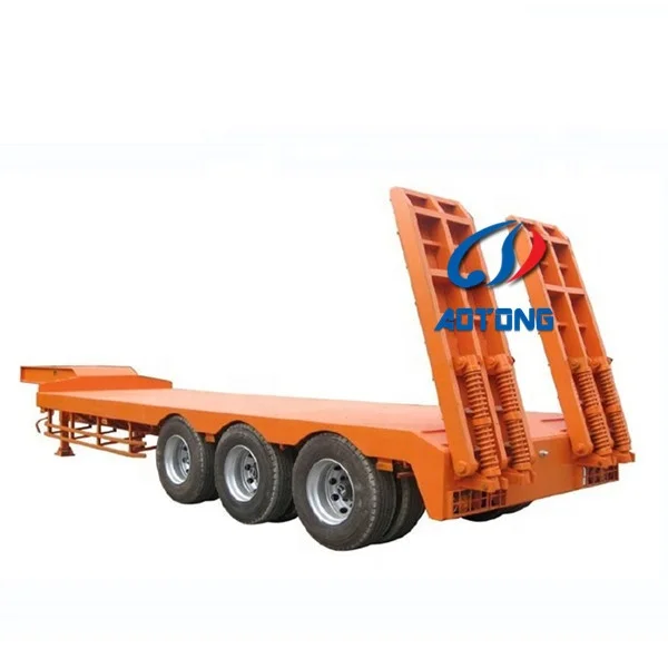 Китайский производитель б/у низкорамный прицеп трехосевой Низкорамный грузовик для экскаватора