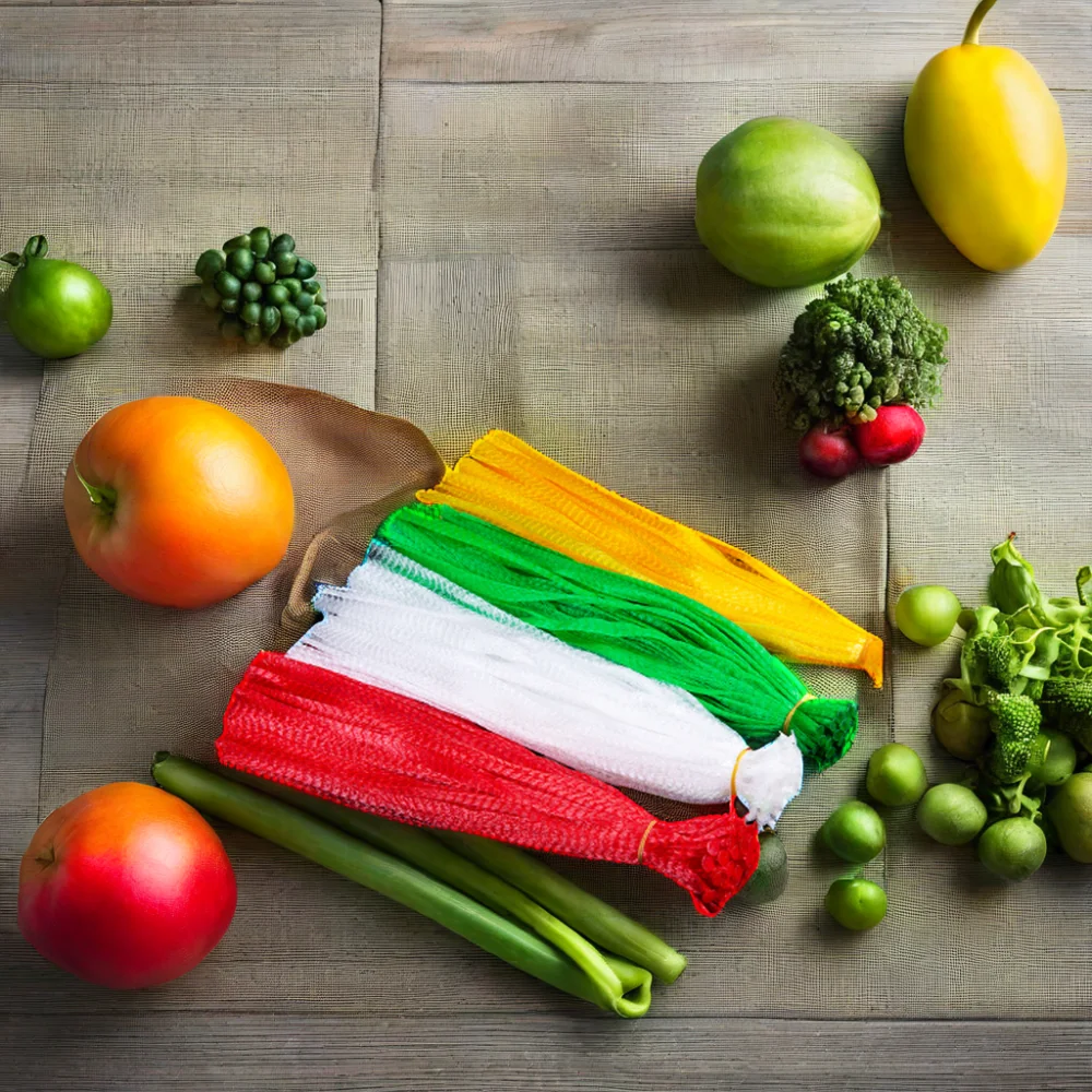 Eco-friendly Small Net Mesh Lemon Potato Fruit and Vegetable Packaging Bags Made in China PP HDPE