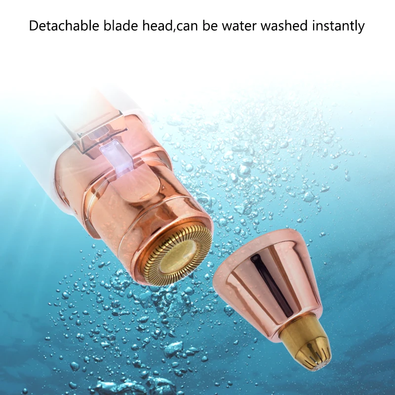 2 In 1 Electric eyebrow trimmer USB Rechargeable hair remover women shaver LED light lady Epilator Razor face Makeup