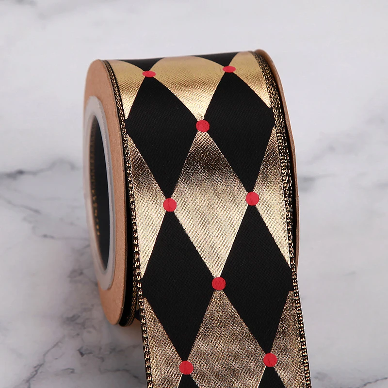 Ribbons 3 Inches wide Ribbon Custom Bee Silver Gold Foil Print Grosgrain Gift Ribbon For Girl Hair Bows