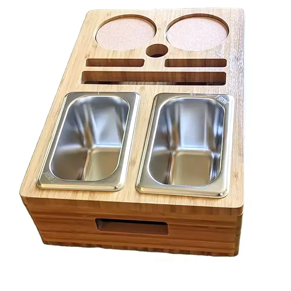 Snack Organizer Tray Bamboo Couch Caddy for Bed Car Seat Organizer for Snacks Beverage Remote