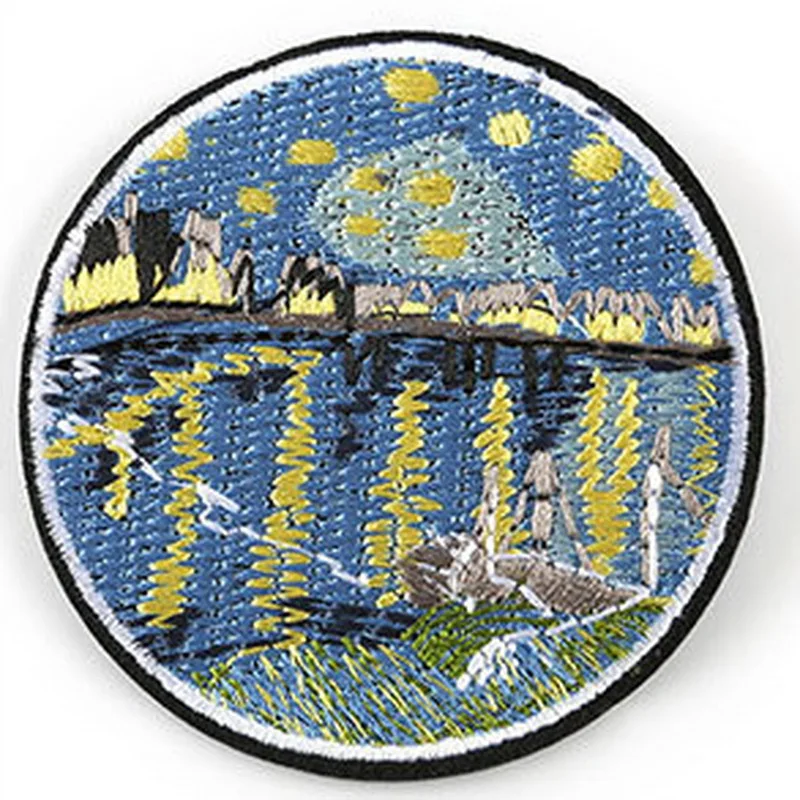 Custom Badge Embroidery Patched with Hook on back Patch