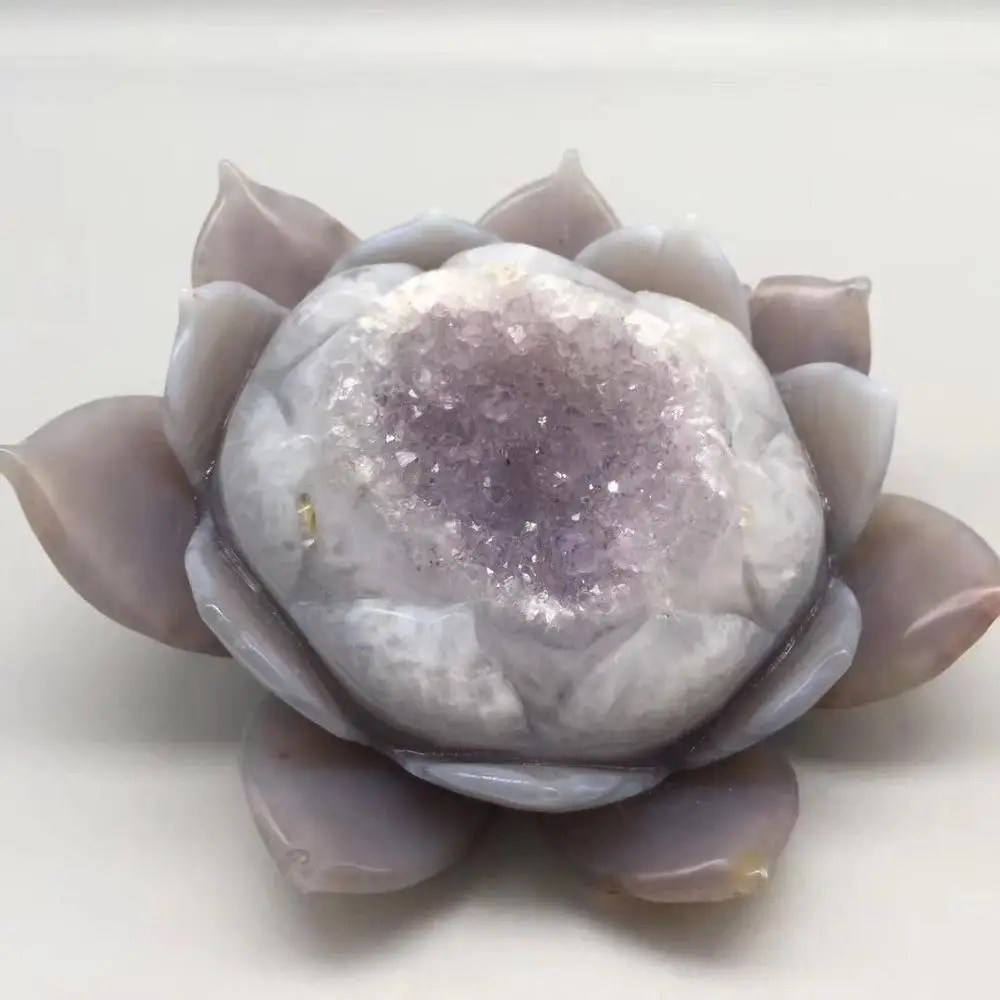 Exquisite natural agate lotus  for resourceful and resourceful to help the cause of prosperity