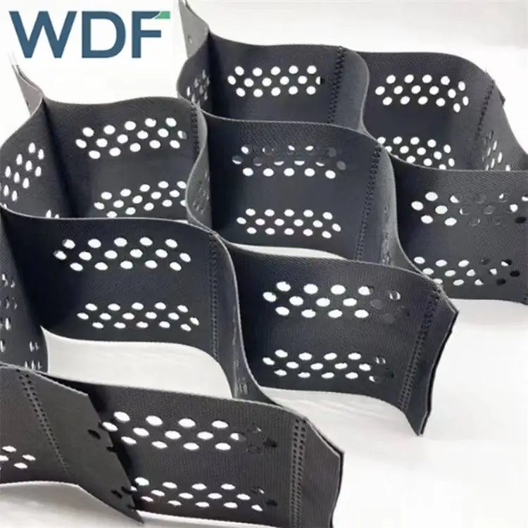 100/150/200 мм черный HDPE Geocell для стабилизации уклона канала