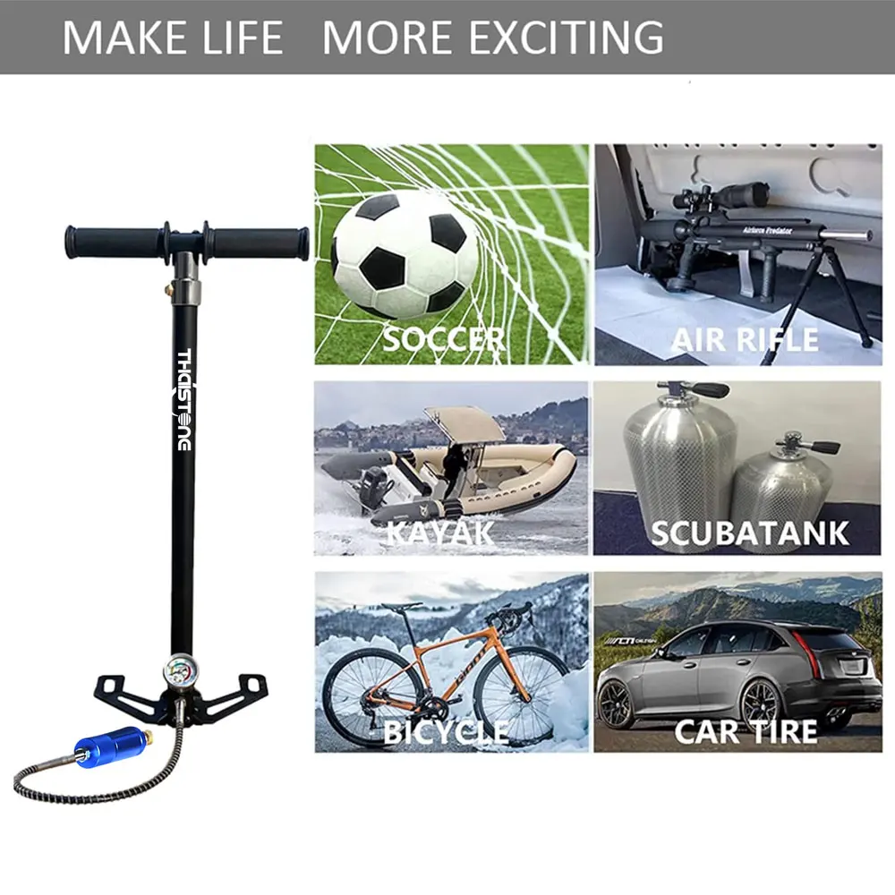 High Pressure Mini Hand Operated Air Pump Air PCP Paintball Pump Mini Compressor for Car Motorcycle Bicycle Inflator