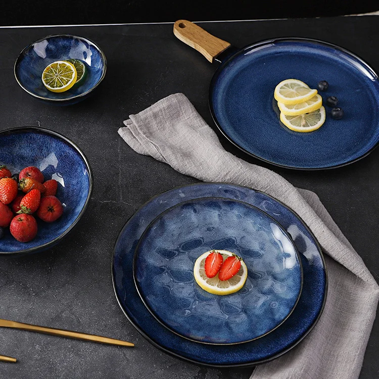 Classic Restaurant Fine Porcelain Crockery Dinner Set Nordic European Rustic Dinnerware Sets