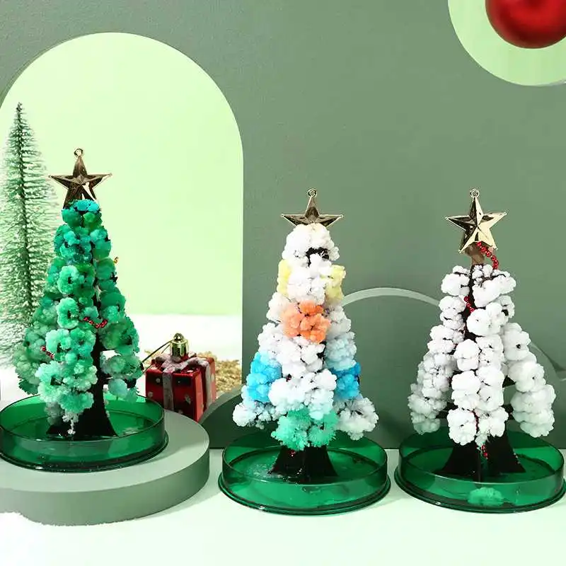 Wholesale magical Christmas tree scientific crystal toy flowering tree DIY paper flowering creative gift