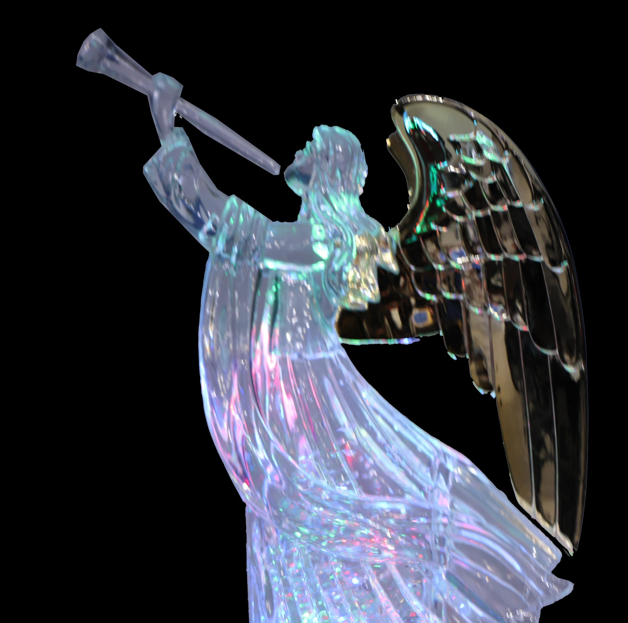 Led Glitter Clear Angle Home Decoration Popular Angel	 Table	 Ornaments	 Statue Resin Lighted Christmas Acrylic Angel