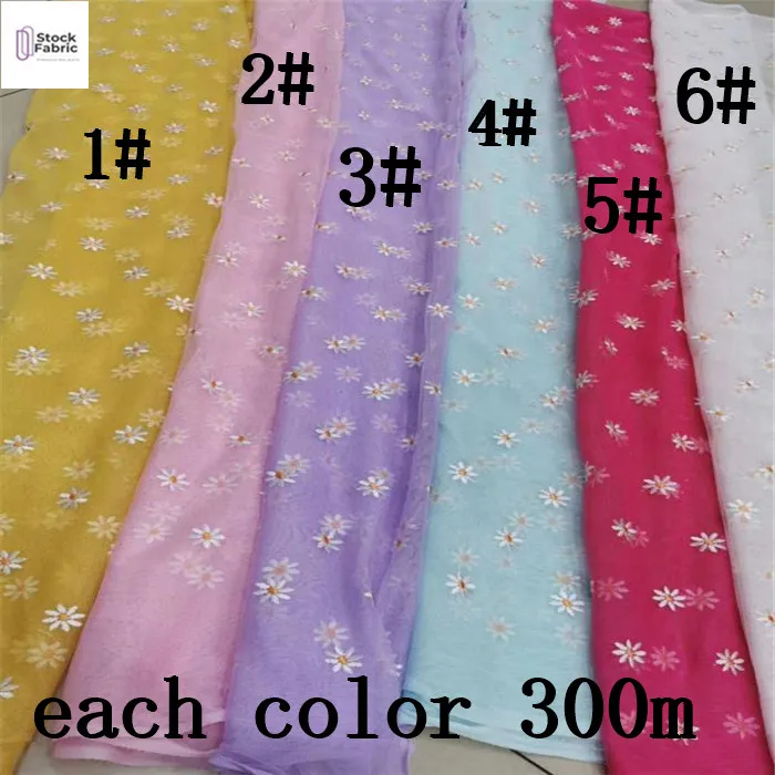 High quality wholesale mesh flat embroidery fabric  lace stock lot for garment
