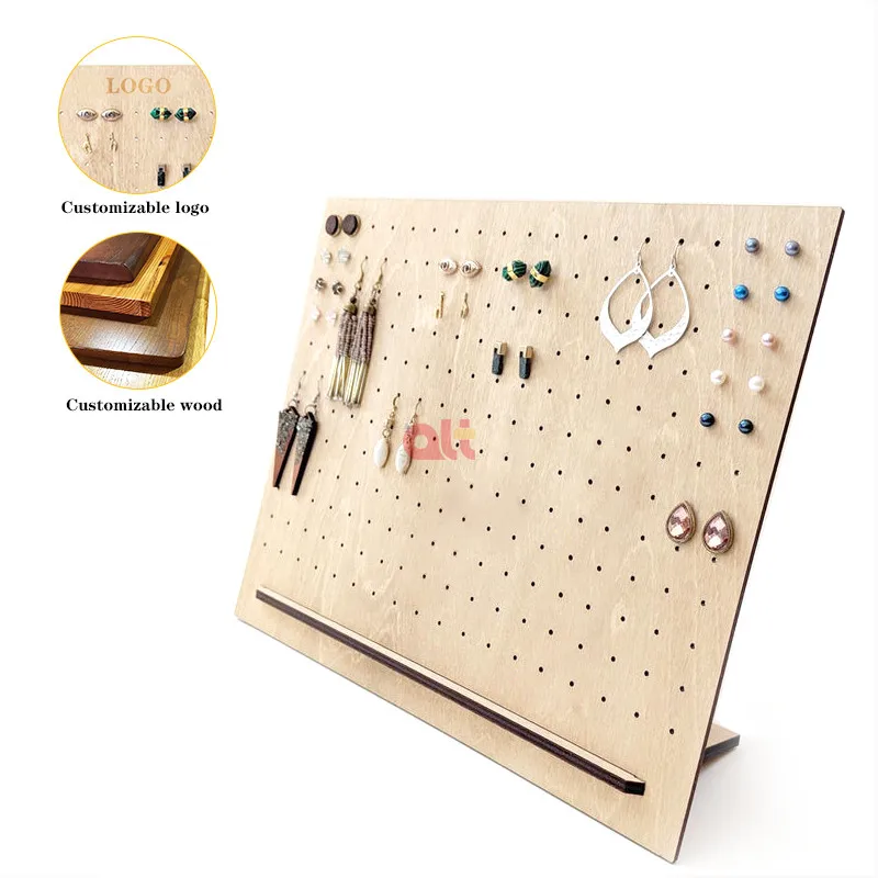 pegboard plate supplier/heavyduty pegboard tool stand/pin earrings jewelry display wooden pegboard
