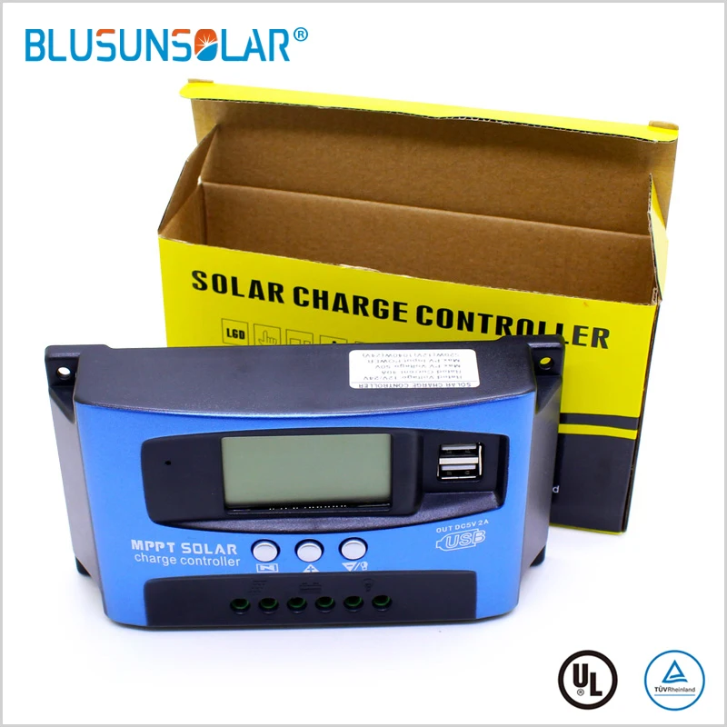 Регулятор заряда солнечной панели, контроллер заряда с автофокусом, 40 А/60 А/100 А, 12 В/24 В, 1 шт.