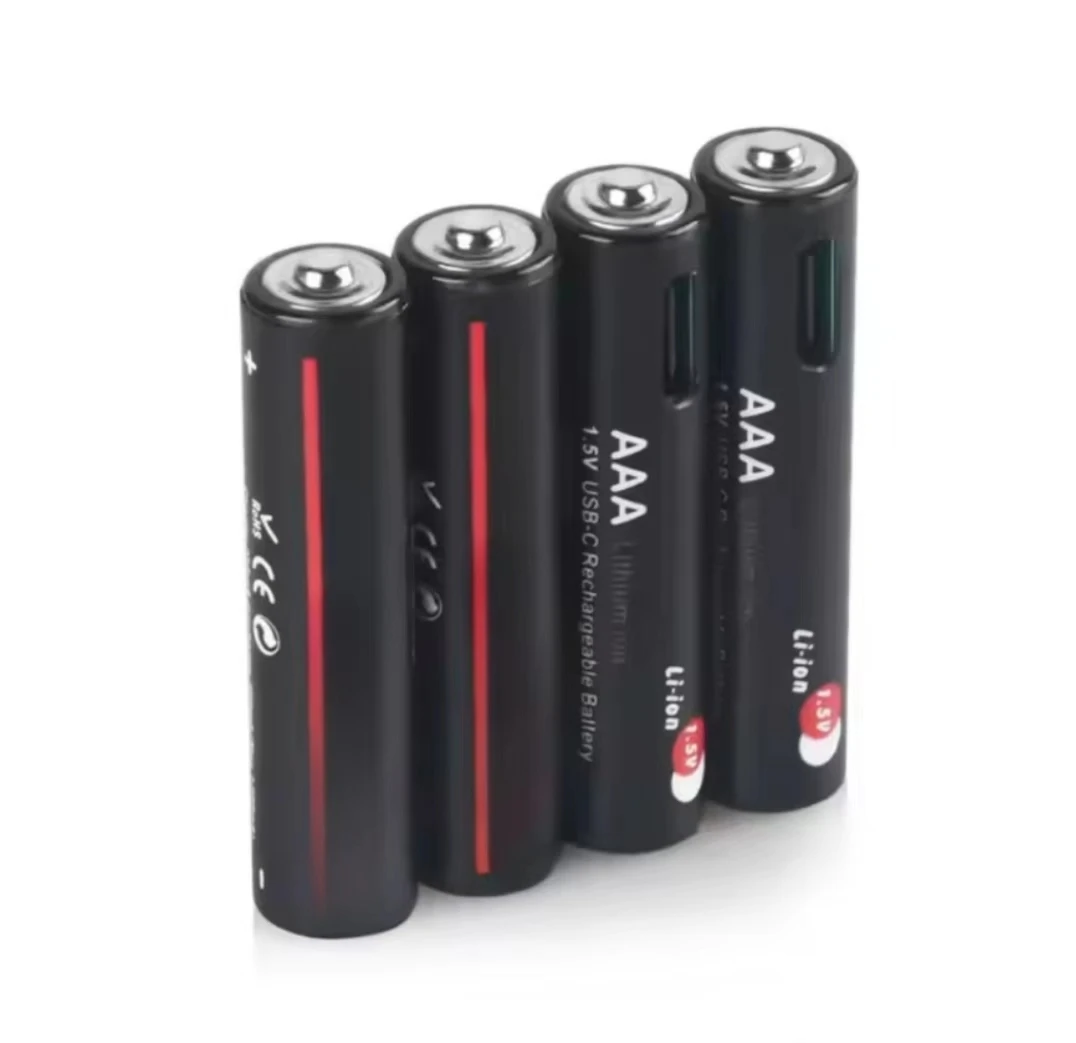 Type-C USB-C зарядный порт литий-ионный ААА 1 5 В 1100mWh аккумуляторная батарея с кабелем