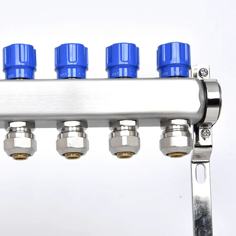 OLDE Brass Hydronic Floor Heating Manifolds , 12-Ways Stainless Steel Manifold