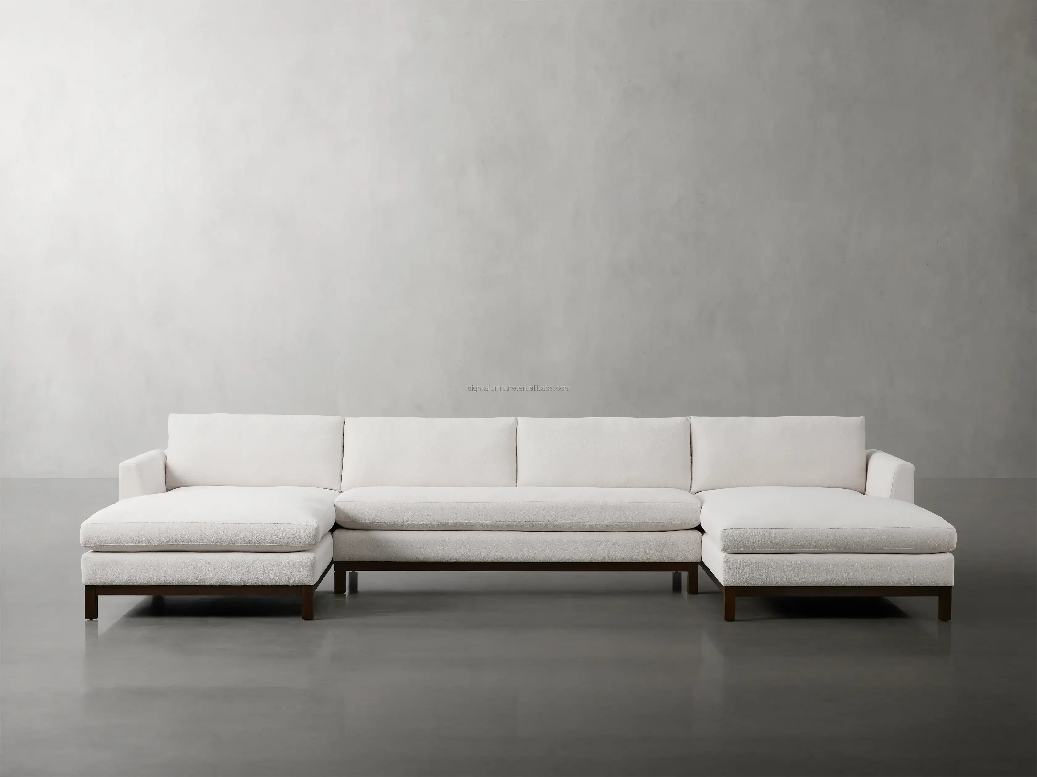 Modern Indoor Furniture Home Living Room Double Chaise Sectional Sofa Set