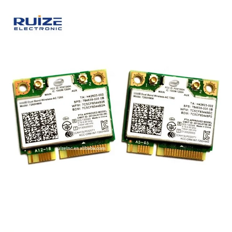 AC карты Dual Band Wireless-AC7260 7260HMW 7260AC 7260hmwac 867 Мбит/с + BT 4 0 Половина Mini PCI-e беспроводная Wi-Fi