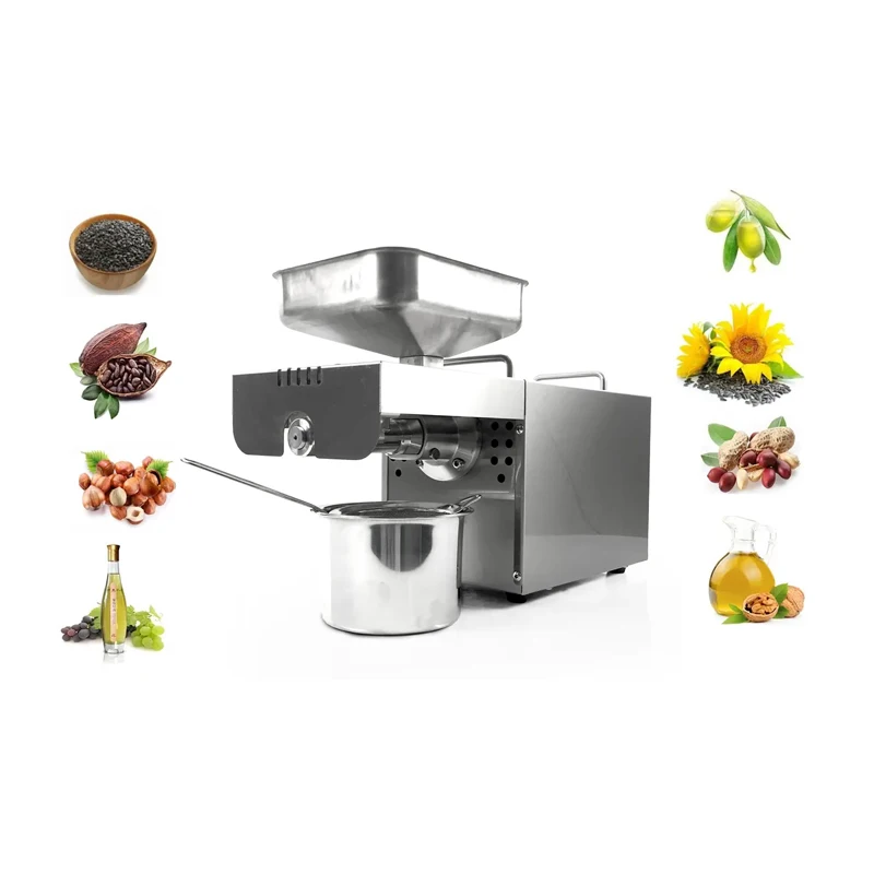 Mini Almond Oil Press Machine Cold Type Home Use Making Coconut Extraction