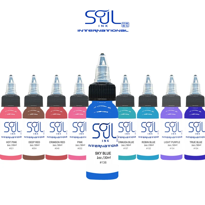 REACH Compliance OEM PMU Pigments Similar to Dynamic 66 Color Available Professional 8oz Big Bottle Black Tattoo Ink