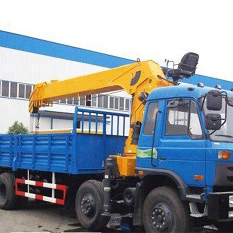 Cargo Truck 12 Tons Boom Crane With 5 Sections Boom Crane Truck Mounted Crane