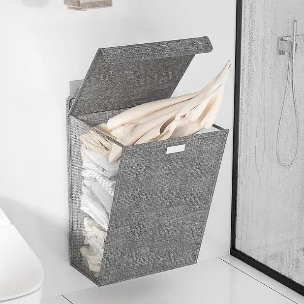 Dirty Clothes Basket Foldable Laundry Storage Basket Bathroom Clothes Household Wall Mounted Storage Basket