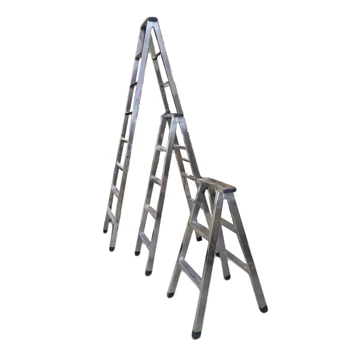 Heavy duty Stainless Steel 3 5 8 steps Folding Boat Ladder portable foldable ladders For Indoor Outdoor use