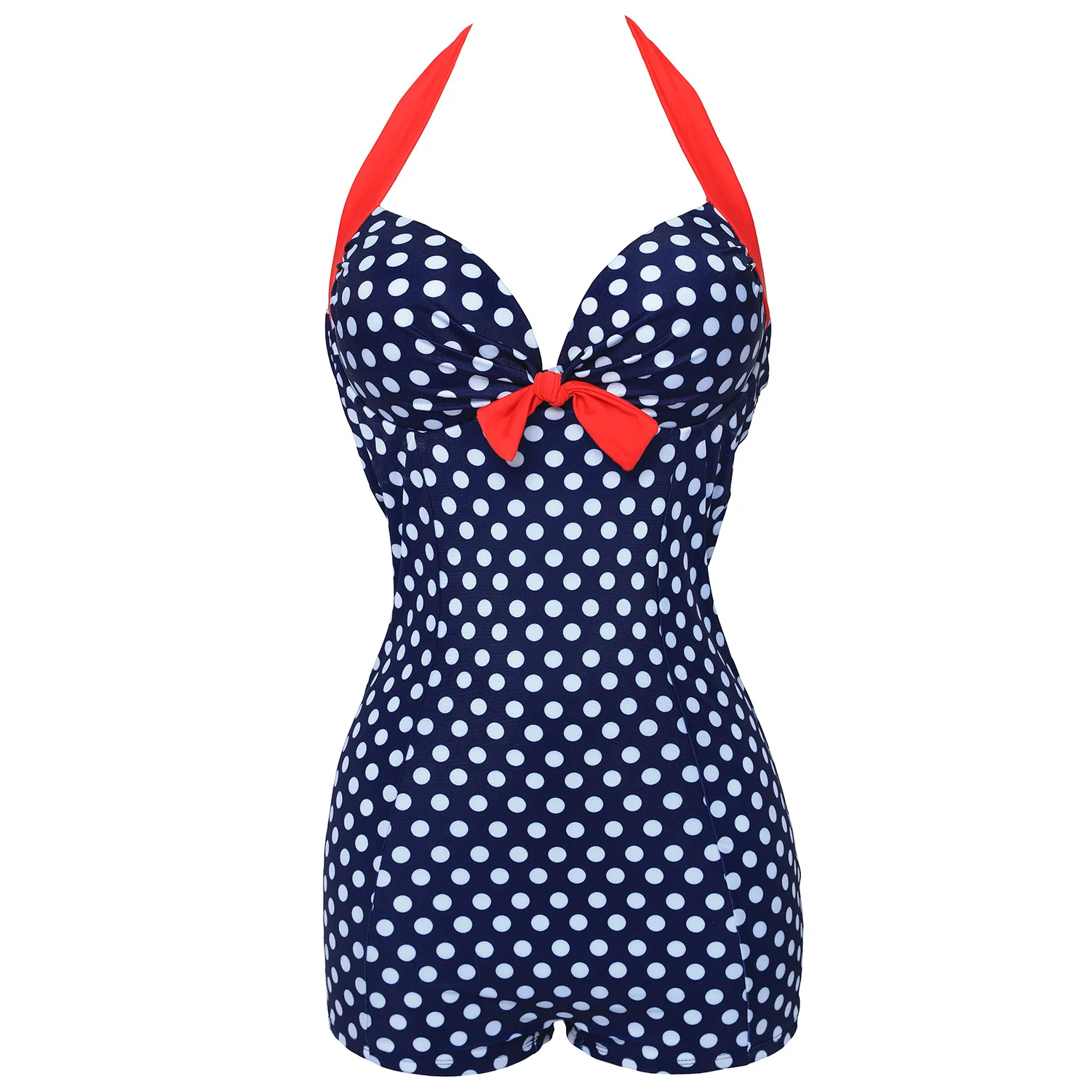 
2020 new Black and white dot bikini conservative ladies cherry plus size swimwear women one piece swimsuit 