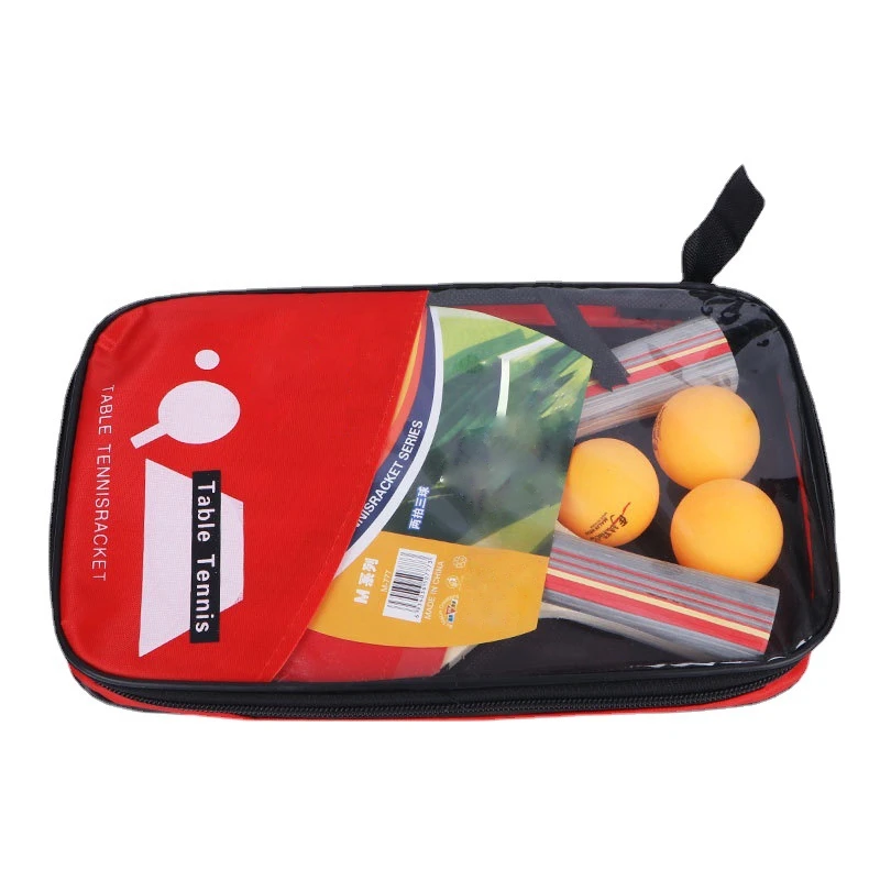 Портативный 2 ракеток 3 шарики для пинг-понга с сумкой для переноски Чехол весло набор сцепление профессиональный высокое качество древесины Летучая мышь ракетка для настольного тенниса