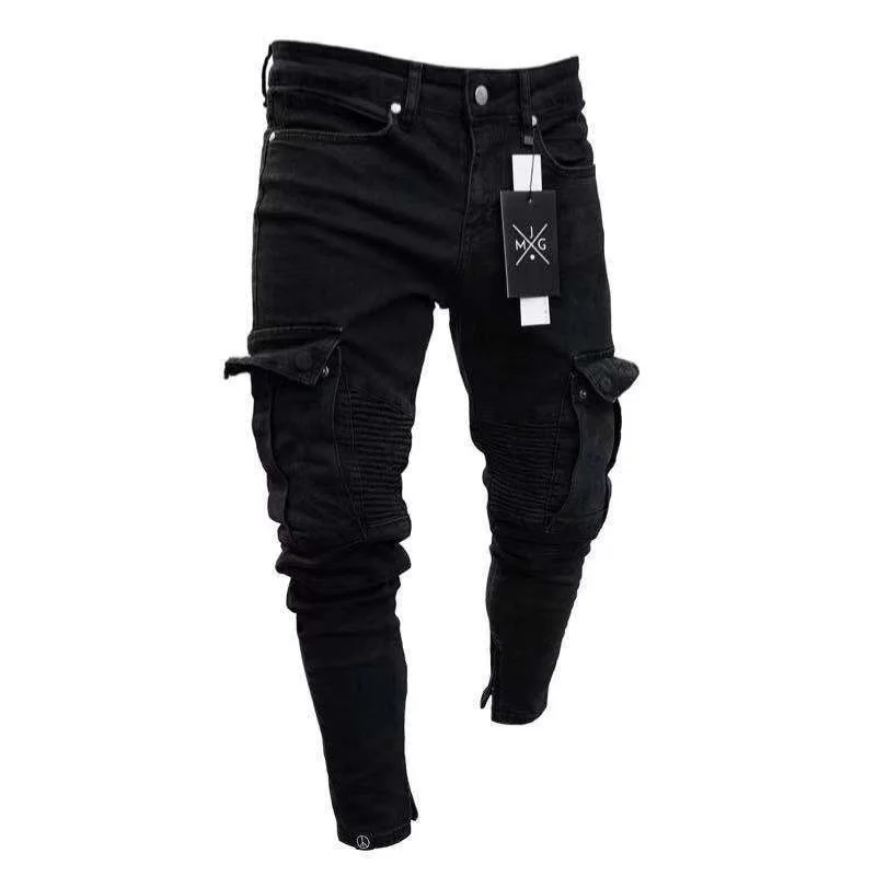 Wholesale Men Stretch Fabric Distressed Skinny Jeans