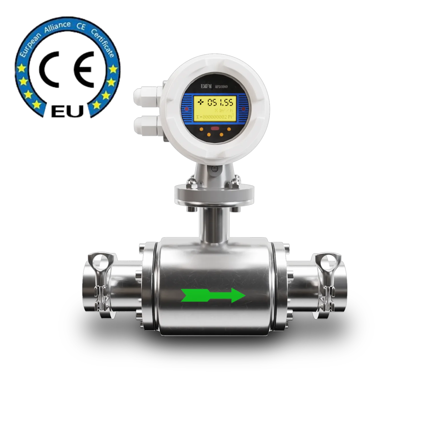 Hot Sale Milk Flow Meter Beer Stainless Steel 304/316L Sanitary Type Electromagnetic Flowmeters