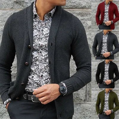 2021cardigan clips acquard Long Sleeve Knitted men clothes knitwear sweater men