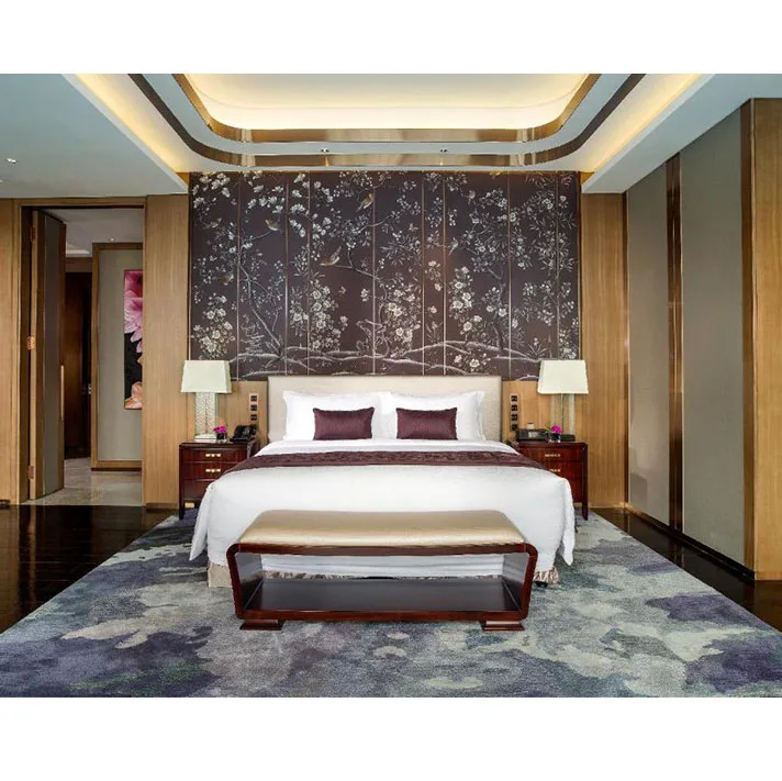 Best Price Superior Project Hotel Bedroom Sets 5 Star Modern Dark Latest Bedroom Furniture Set
