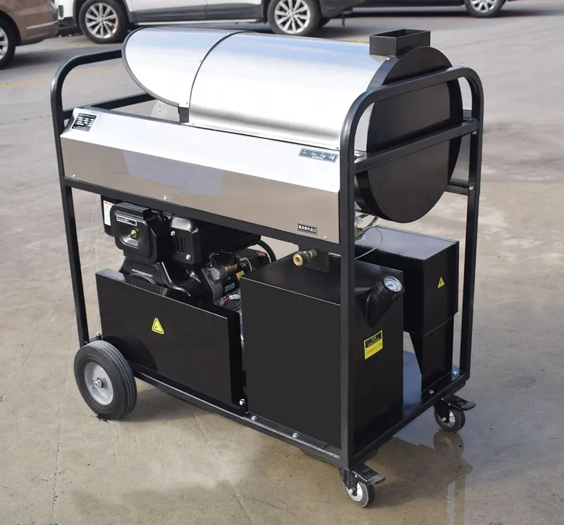 outdoor railway gas or diesel driven fuel heating type steam hot water high pressure washer