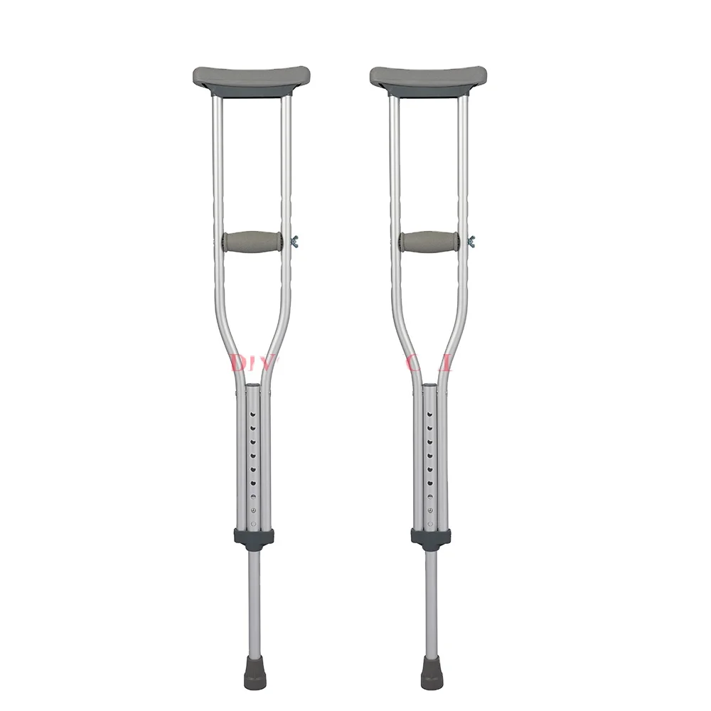 Adjustable Underarm Height Light weigh Aluminum Alloy Medical Portable Comfortable Telescopic Crutches Axillary Crutches