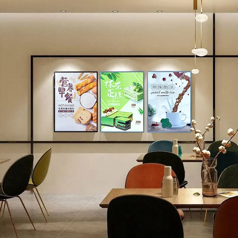 75x120cm Slim LED Light Box for Restaurant and light poster Advertising Display for Menu Board Advertising Light Boxes