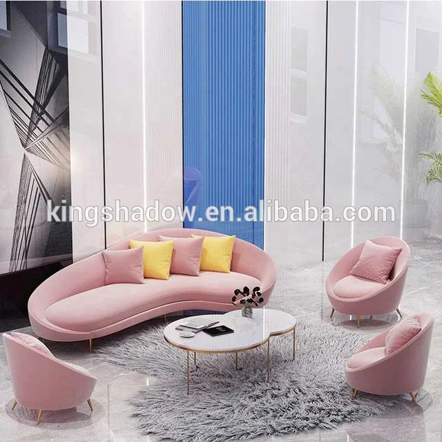 Kingshadow newest design salon waiting area sofa set for salon furniture