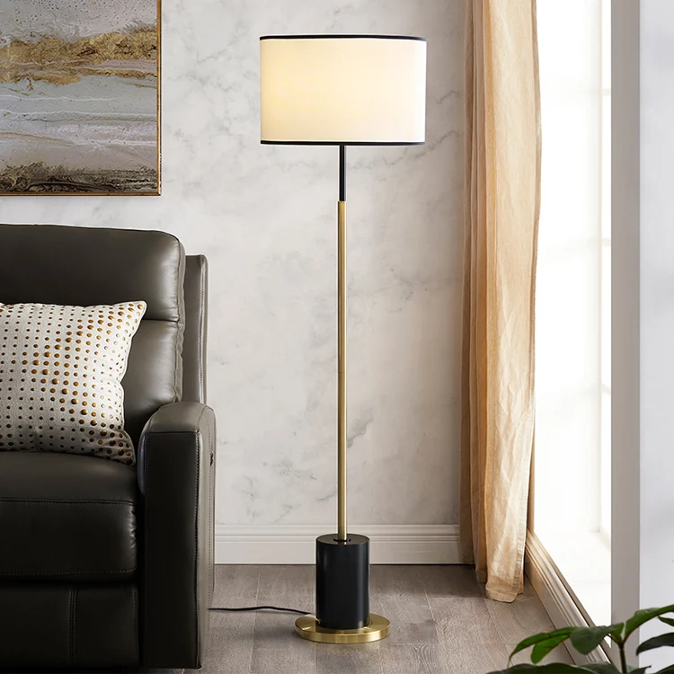 Floor Lamp Living Room Light Luxury Design Sofa Lamp Bedroom Bedside Marble Vertical Floor Lamp