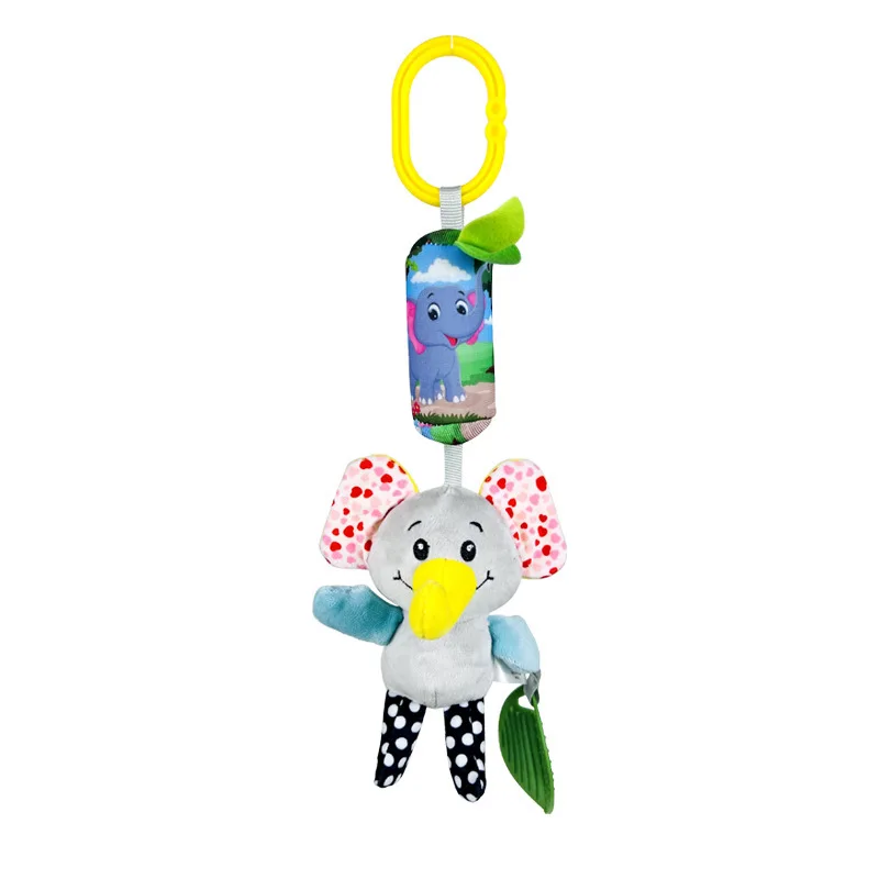 China manufacturer Customized Color Educational Toys Plush Fabric + PP Cotton baby hand rattle toy stick