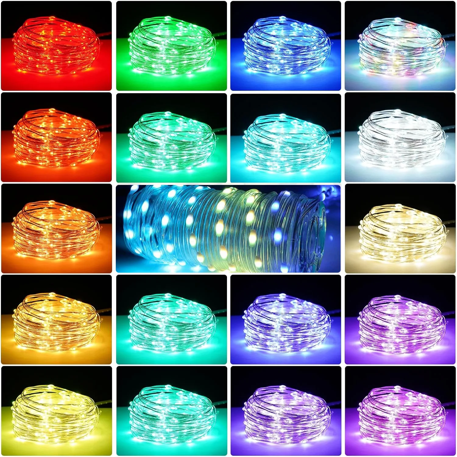 Светодиодные рождественские гирляндные светильники dc5v 0 05 Вт ws2811 rgb в погоне за цветными медными гирляндами