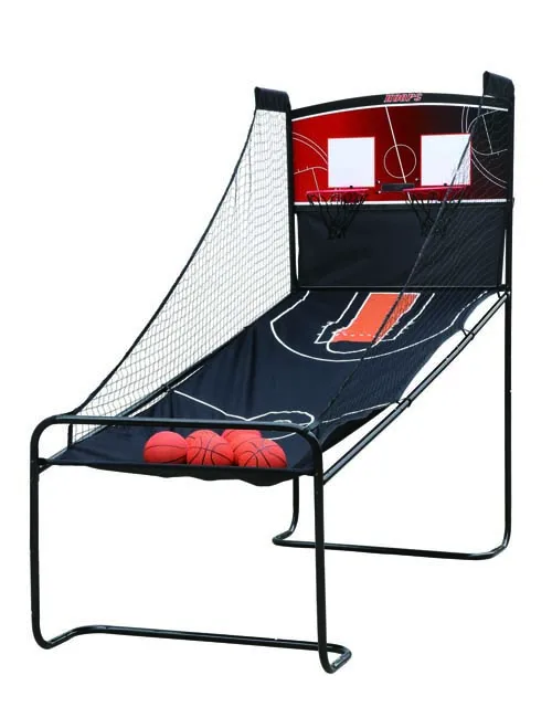 Dual Ring Shooting Basketball Arcade Game Indoor Basketball Shooting Machine