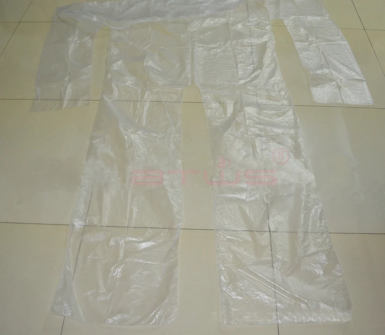 Btws disposable sauna suit, sweat out plastic sauna body suit with sleeve for sauna spa