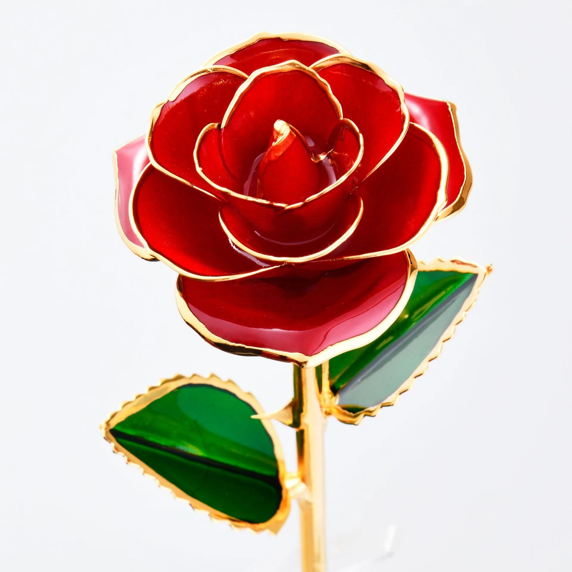 High Quality  24k Gold Dipped Rose Real Preserved Rose Flowers Valentines Day Plated Forever Rose Gifts