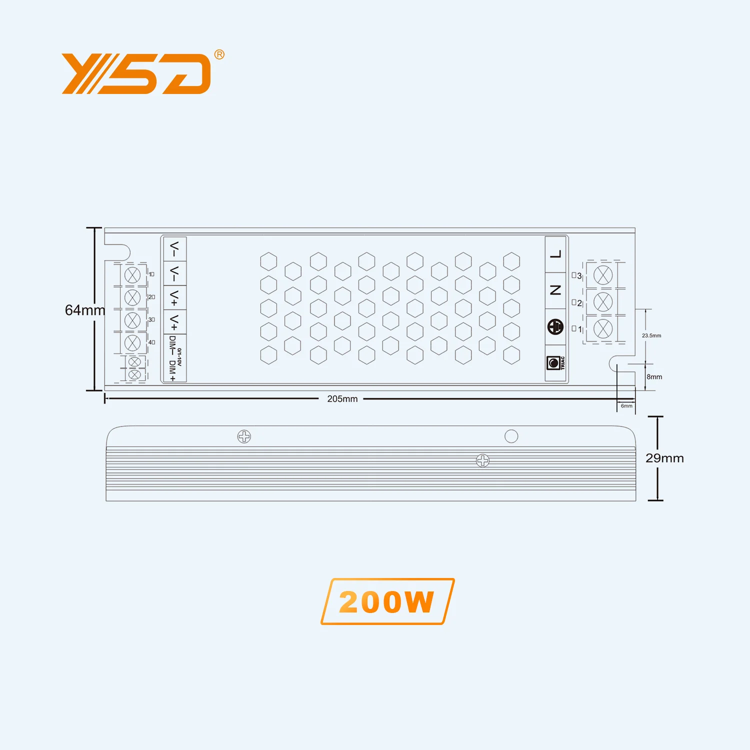 5 Years Warranty Triac Dimmable Led Power Supply 200w Dc  24v 12v Led Driver For Led Light 150w 100w 150w 60w 300w