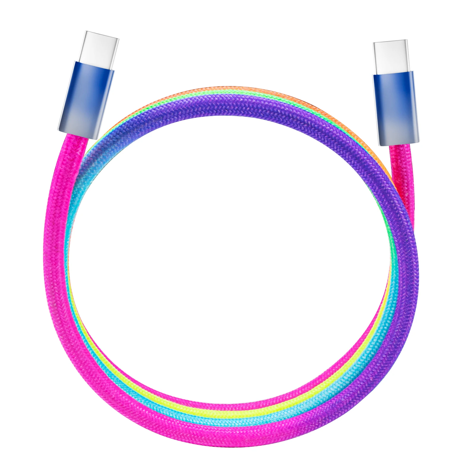 Best selling 2024 magnetic usb cable rainbow PD usb c to usb c cable fast charging for iphone 15 pro max