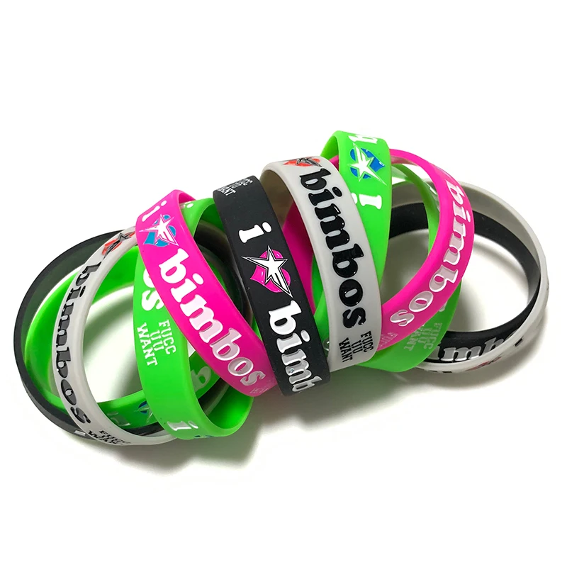 Personalized Party Events Purple Silicon Wrist Bands Custom Printed Brand Rubber Silicone Wristbands