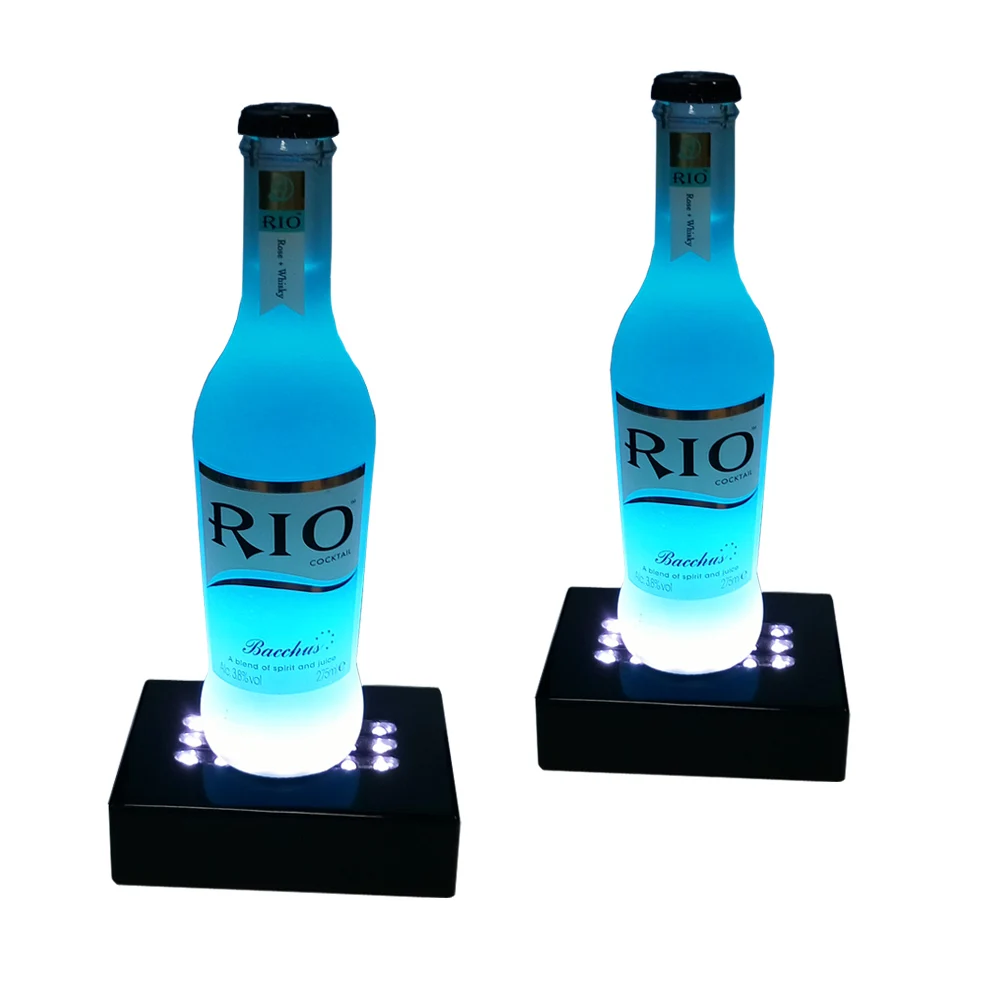 Three Lines White lights Piano Black Lacquer Wooden Led Light Base s for Crystals